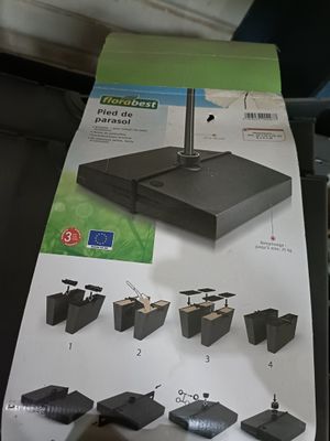 lot de 4 pieds de parasol Florabest, dimension 46x16x46, Neu…