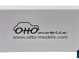 a white box with a black logo on it