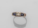 a diamond and sapphire ring