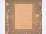 painting of a brown square with a brown border on a white wall