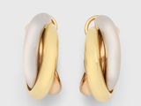 two tone gold and silver hoop earrings
