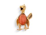 une image représentant une broche en forme d'oiseau sur fond blanc