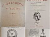 many pages of old french books with pictures on them