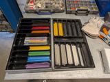 a table with a bunch of tools on it