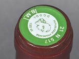 a close up of a bottle of wine with a label on it