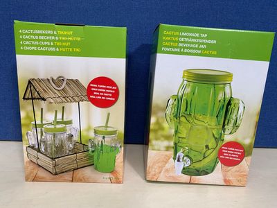 Set de 4 verres cactus en Paillote suspendue - soirées / cok… - Photo 1