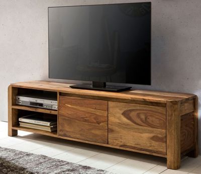 Meuble TV 1 porte 1 tiroir NASIK en bois massif -dimensions:… - Photo 1