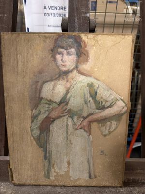 une peinture représentant une femme tenant un bébé dans ses bras
