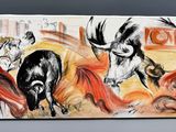 a picture of a painting on the wall of a building