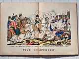 an open book with a picture of a military scene on it