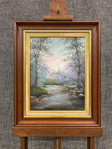 Jean Louis PETIT (XXème) « Sur les Berges de la Creuse ». Huile s...