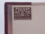 an image of a close up of a book with a label on it