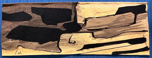 LOHE : « composition abstraite ». Tapisserie. Env 90 x 220