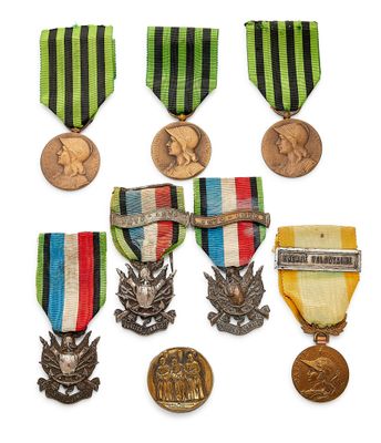 an image of a group of medals and medals on a white background