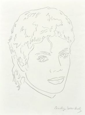 an image of a drawing of a woman ' s face on a piece of paper