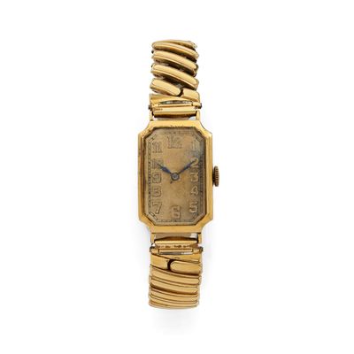 an 18k gold ladies ' s wrist watch, by cartier