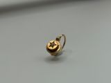 a close up of a gold ring with a star on it