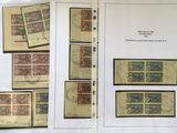 a lot of stamps on the pages of a book