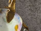 a lamp that is hanging from the ceiling in the room