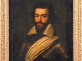portrait d'un homme barbu dans un cadre en or