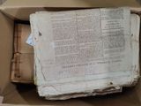 a box that has some old papers in it