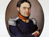 portrait of a man in a military uniform in an oval frame