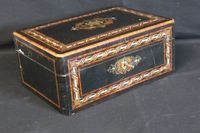 Nécessaire de voyage en marqueterie et placage de bois noirc… (photo 2)