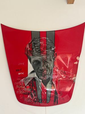 Œuvre d'art NATACHA TOUTAIN, Huile sur Capot de Ferrari Scud…