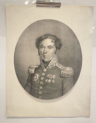 portrait of a man in a military uniform in a white room