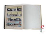 an open book with pictures of people in it