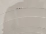a close up of a toilet bowl with the lid up