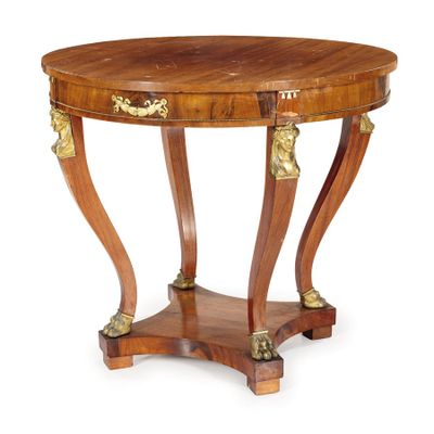 GUÉRidon EN Placage DE Noyer, DÉBut DU 20e SIÈCle