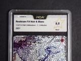 a close up of a card in a plastic container on a table