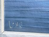 a picture of a window with the word hello written on it