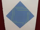 a picture of a picture of a blue and green diamond