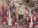 a picture of a painting on the wall of a building