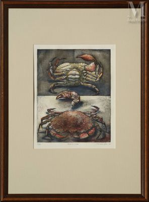 Erik Desmazières (né en 1948) Etude de crabe, 1991