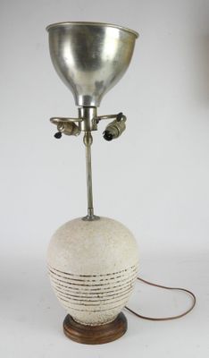 a lamp that is sitting on top of a table