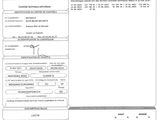 a document with a barcode on the front of it and a barcode on the back of it