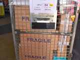 a cart that has a sign on it that says fragile fragile