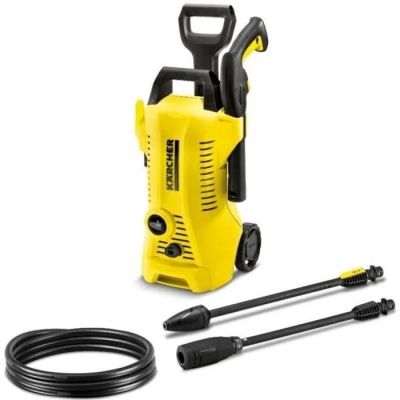 un manomètre jaune et un tuyau sur fond blanc
