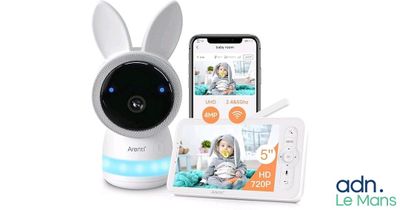 un gros plan d'un téléphone portable et d'un appareil photo surmonté d'oreilles de lapin