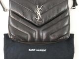 saint laurent black leather cross body bag with chain strap