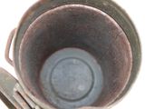 an image of a close up view of a metal cup