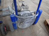 an image of a blue cart with a fan on it