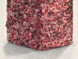 an image of a drawing of a red and white bag