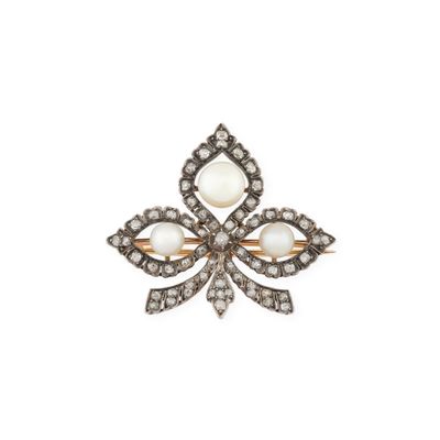 an antique pearl and diamond broochle