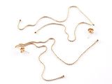 gold plated necklace with a chain and a clasp on a white background