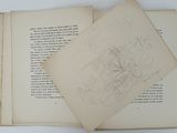 an open book with a drawing of a horse drawn on it