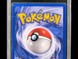 pokemon new world game card in plastic case on a black background